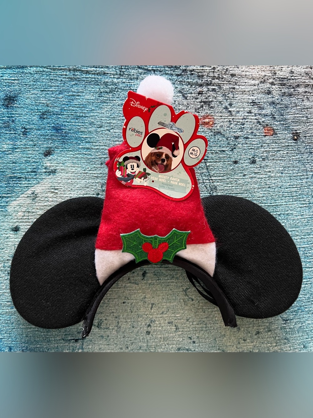 Mickey Mouse Holiday Ears for medium/large dog